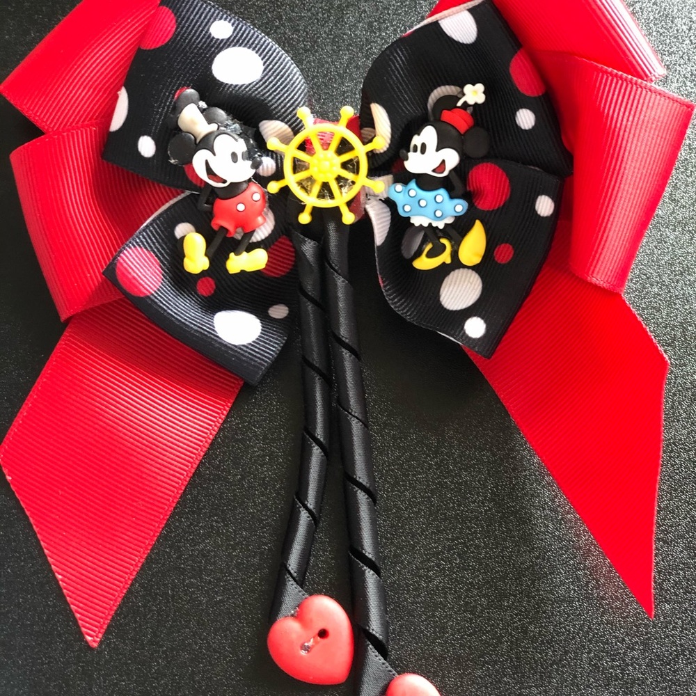 Vintage Minnie and Mickey bow
